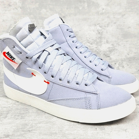 Nike Shoes - Nike Blazer Mid Rebel Wolf Grey White Black Shoes (Kids 6.5/ Woman's 7.5)